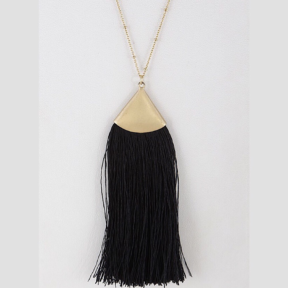 Gold Tassel Necklace